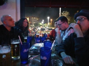 From left to right, Kole of Cigar King, Paul of Big Sticks Fine Cigars, Freddy of Jerry's Cigars, Lenny of Owl Ear Cigars, Brad of Fumar Cigars, and not pictured, Mike, Matt Bitter, and Alex.